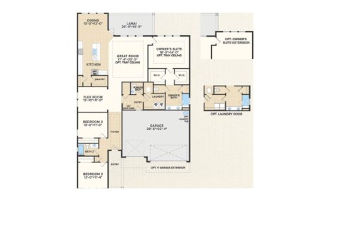 House floor plan «House», 3 bedrooms in Reverie at Trailmark
