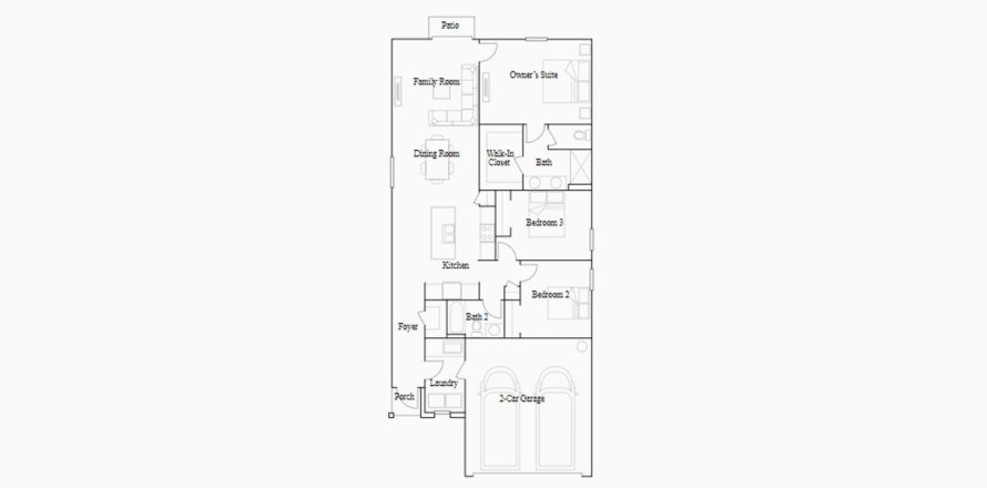Townhouse in WINDSONG in Leesburg, Florida 3 bedrooms, 134 sq.m. № 102776