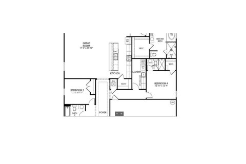 House floor plan «House», 4 bedrooms in Port Orange Scattered Lot Community