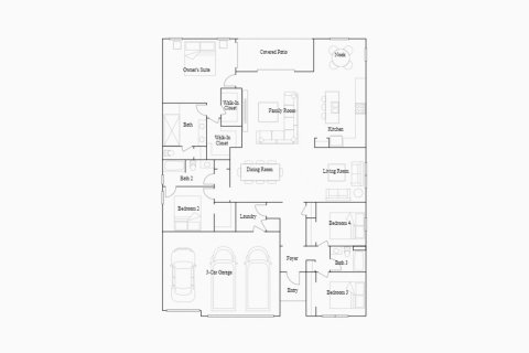 Townhouse floor plan «241SQM NEWCASTLE», 4 bedrooms in TRINITY LAKES
