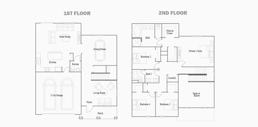 Townhouse floor plan «236SQM HAMILTON», 4 bedrooms in VERDANA LANDINGS