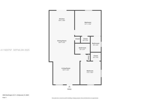 Condo in Hollywood, Florida, 2 bedrooms № 1988212 - photo 15