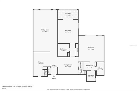 Condo in South Pasadena, Florida, 2 bedrooms № 2214862 - photo 7