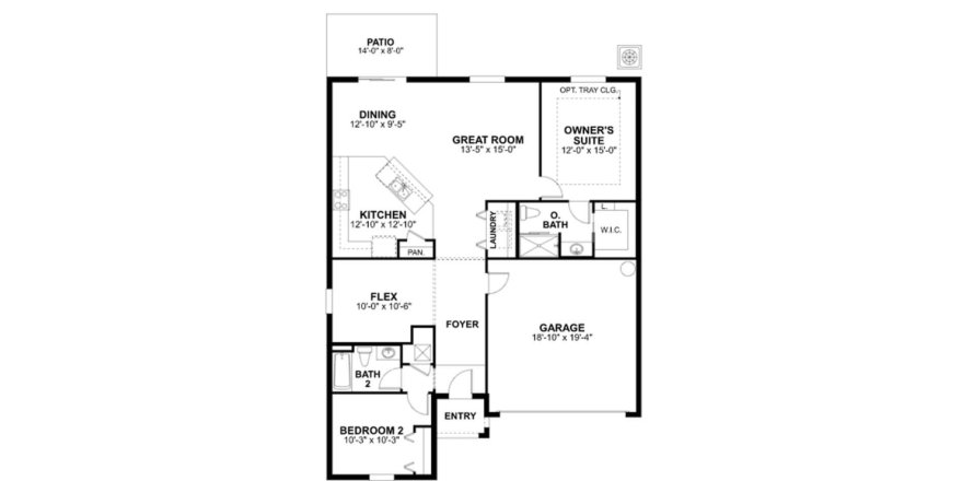 Планировка таунхауса «134SQM BRISTOL» 2 спальни в ЖК SUMMERWOODS
