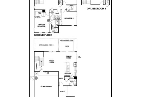 House floor plan «floor Coral at Seasons at Sutton Preserve», 3 rooms in Seasons at Sutton Preserve