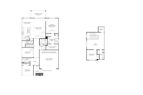 Планировка виллы или дома «House» 3 спальни в ЖК Mill Creek Forest - Meadows