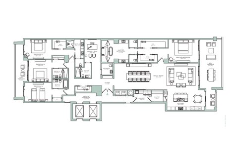 Apartment floor plan «425SQM CD», 4 bedrooms in ALINA RESIDENCES