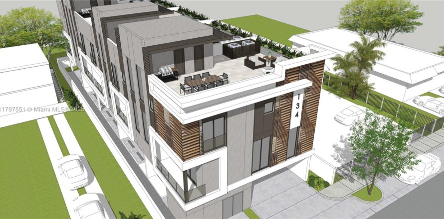 House in Miami, Florida 4 bedrooms, 171.5 sq.m. № 2015587