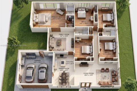 Купить виллу или дом в Майами-Гарденс, Флорида 5 спален, 228.91м2, № 2422902 - фото 22