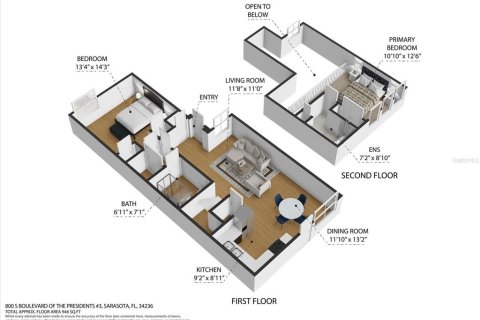 Купить кондоминиум в Сарасота, Флорида 6 комнат, 98.48м2, № 1637241 - фото 25
