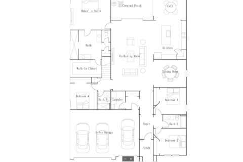House floor plan «House», 4 bedrooms in Tributary - Lakeview at Tributary 60's
