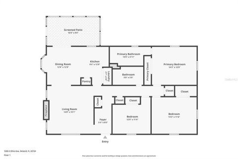 House in DeLand, Florida 3 bedrooms, 125.79 sq.m. № 1846868 - photo 21