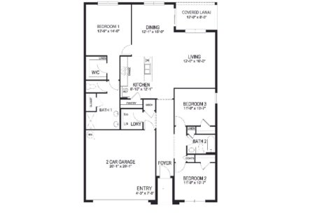 House floor plan «House», 3 bedrooms in Courtland Park