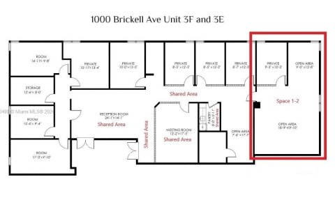 Oficina en alquiler en Miami, Florida № 1065717 - foto 1