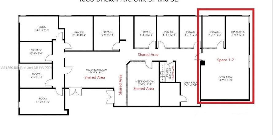 Oficina en Miami, Florida № 1065717