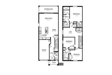 Townhouse floor plan «Townhouse», 3 bedrooms in Woodleaf Hammock at Lakewood Ranch