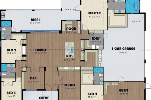 House in Orlando, Florida 5 bedrooms, 293.39 sq.m. № 2227283 - photo 2