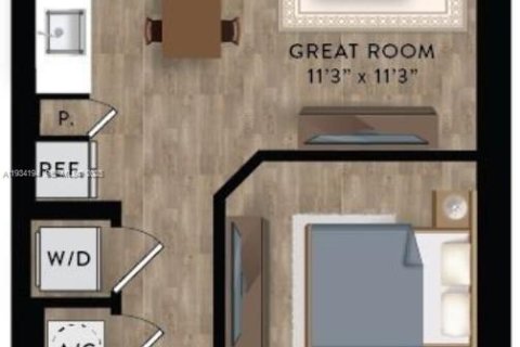 Снять в аренду квартиру в Майами, Флорида 1 спальня, 49.33м2, № 1992449 - фото 3