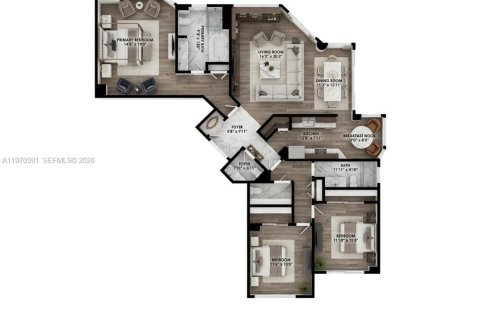 Condominio en venta en Aventura, Florida, 3 dormitorios, 179.3 m2 № 2043929 - foto 14