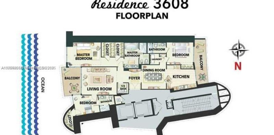 Condo in Sunny Isles Beach, Florida, 3 bedrooms № 1896461