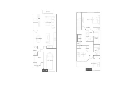 Townhouse floor plan «Townhouse», 3 bedrooms in Heathwood Reserve - Townhomes