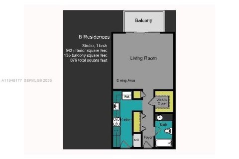 Купить кондоминиум в Майами-Бич, Флорида 50.45м2, № 2003140 - фото 7