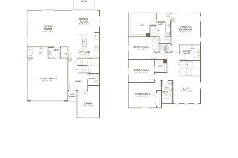 House floor plan «House », 4 bedrooms in Woodbridge