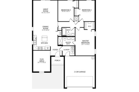 Планировка виллы или дома «House» 3 спальни в ЖК Flagler Estates