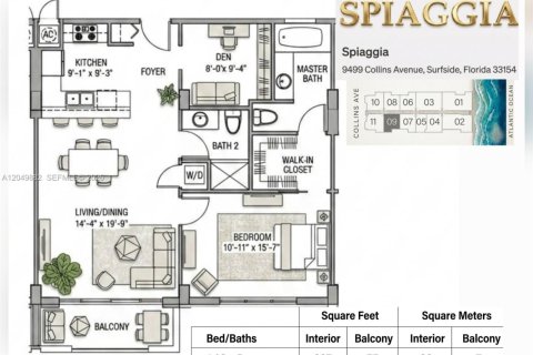 Condominio en venta en Surfside, Florida, 1 dormitorio, 86.12 m2 № 2181603 - foto 12