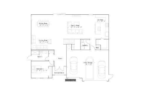 House floor plan «House», 4 bedrooms in Crescent Ridge