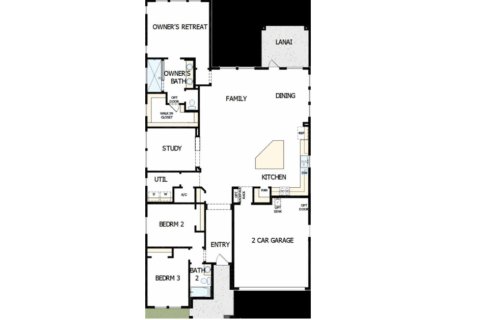 Планировка виллы или дома «House» 3 спальни в ЖК Middlebourne 50'