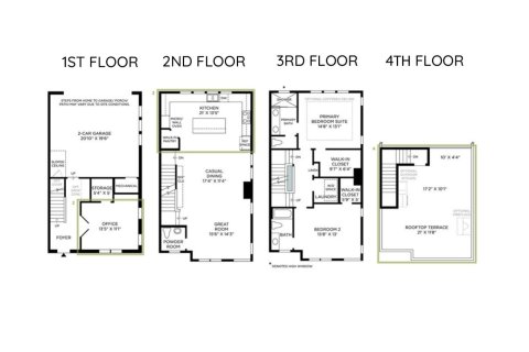 Townhouse floor plan «191SQM», 2 bedrooms in THE BRIX AT THE PACKING DISTRICT