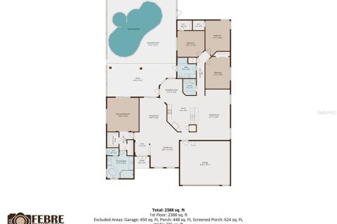 House in Lakeland, Florida 4 bedrooms, 240.43 sq.m. № 2235622 - photo 3