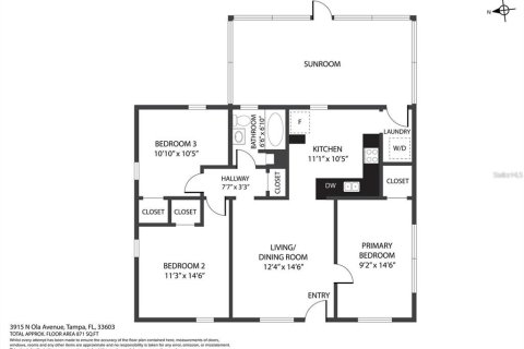 House in Tampa, Florida 3 bedrooms, 87.79 sq.m. № 1801704 - photo 23