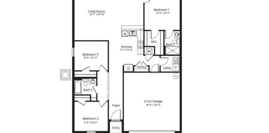 House in Eden Hills by D.R. Horton in Lake Alfred, Florida 3 rooms, 131 sq.m. № 353479