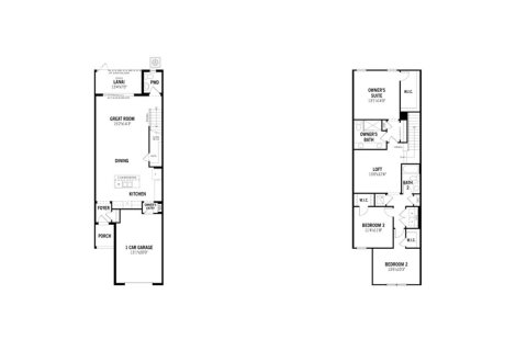 Townhouse floor plan «175SQM», 3 bedrooms in VOLANTI