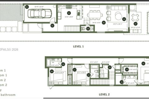 Adosado en venta en Miami, Florida, 3 dormitorios, 205.78 m2 № 2000419 - foto 24