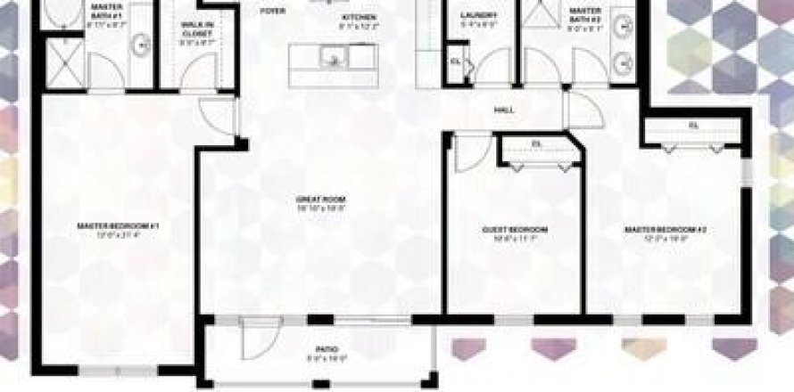 Condominio en Delray Beach, Florida, 3 dormitorios № 1227043