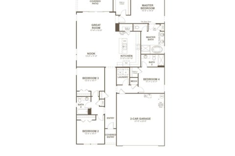 House floor plan «House», 4 bedrooms in Tributary by Richmond American Homes