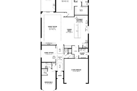 House floor plan «House », 2 bedrooms in K. Hovnanian's® Four Seasons at Parkland