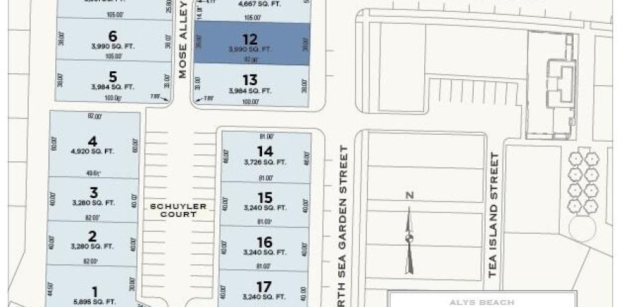 Land in Inlet Beach, Florida № 590237