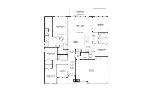 House floor plan «House», 4 bedrooms in Eagle Landing - Eagle Rock 70'