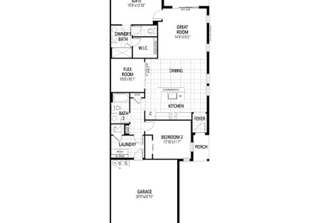House floor plan «House», 2 bedrooms in Wellen Park - Renaissance