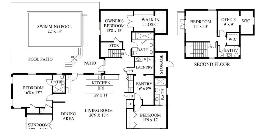 Casa en West Palm Beach, Florida 4 dormitorios, 280.29 m2 № 976626