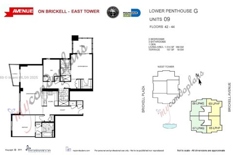Condominio en alquiler en Miami, Florida, 3 dormitorios, 184.6 m2 № 1888801 - foto 27