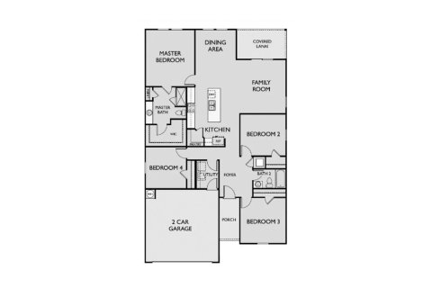 Планировка таунхауса «167SQM LUNA» 4 спальни в ЖК SUNBROOKE