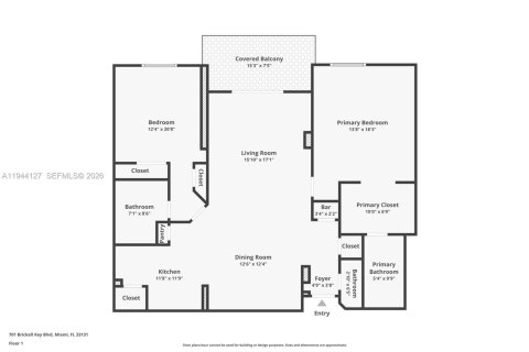 Купить кондоминиум в Майами, Флорида 2 спальни, 119.66м2, № 2001477 - фото 5