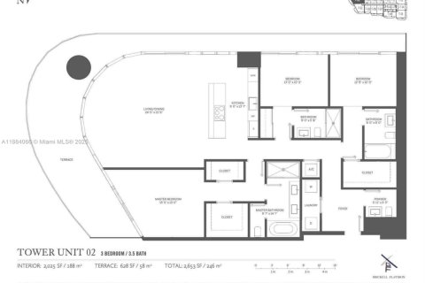 Copropriété à vendre à Miami, Floride: 3 chambres, 177.35 m2 № 1981813 - photo 2