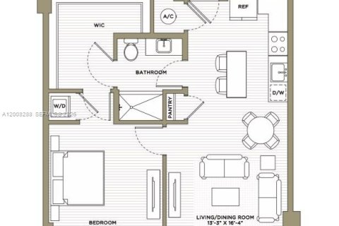 Condo in Miami, Florida, 1 bedroom  № 2089989