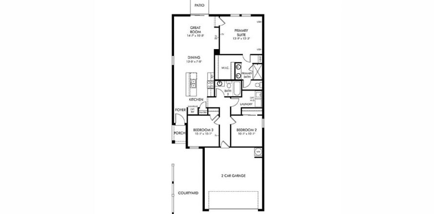 House in Lake Alfred, Florida 3 bedrooms, 117.89 sq.m. № 1883438